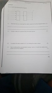 Activity 4You are given the following flow diagram:| x |   ... | Filo
