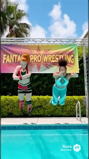 "Wrestling Stars' Epic Underwater Showdown: Breath-Holding Battle in Costume!"