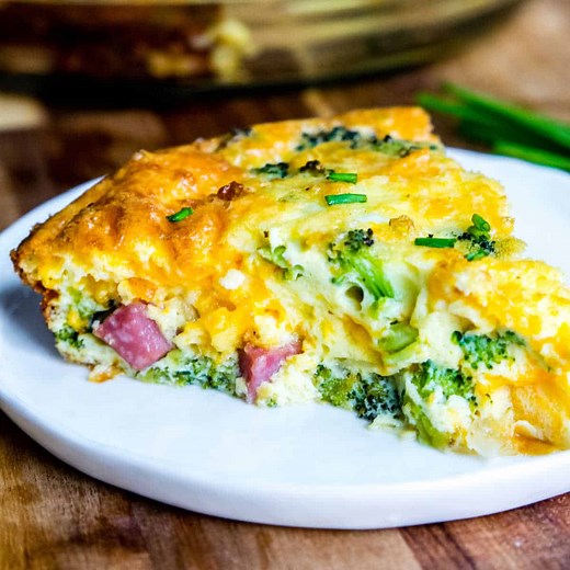 Keto Ham and Cheese Crustless Quiche Recipe - Home. Made. Interest.