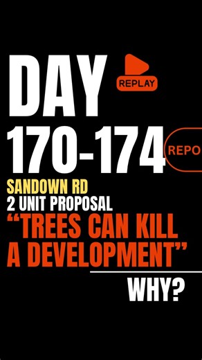 Dominic Bagnato on Instagram: "Day 174 since I found this property. Day 160 since I signed the contract. And believe it or not — only day 52 since I took possession (long settlement). Council is assessing the DA and we’re very, very close… but today I’m back on site for the problem that most first-time developers underestimate: TREES. 🌳 That huge tree has to come down for multiple reasons: 1. Root invasion — roots don’t politely stop at your fence line. 2. Buildability — even with permission to