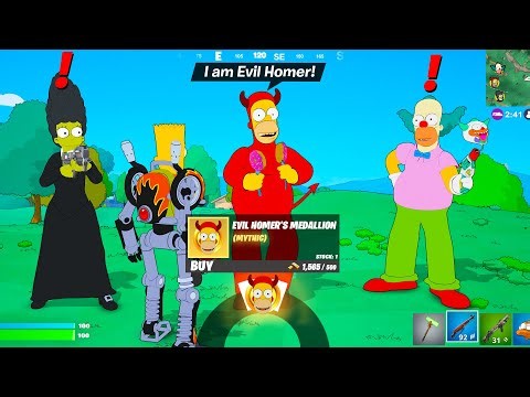 I Pretended To Be EVERY Simpsons BOSS! (Fortnite)