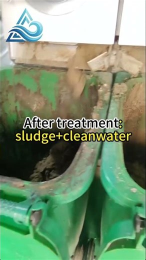 Before VS After:waste water VS cleanwater+sludge,means your sludge problem solved#sludgedewatering