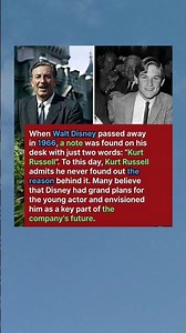 Why Did Walt Disney Write Kurt Russell’s Name Before He Died?