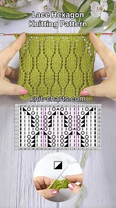 Lace Hexagon Knitting Pattern #HexagonKnittingPattern #KnittingTutorial #Handknitting | Free Knitting Patterns