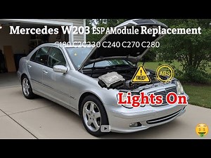 Mercedes W203 ESP ABS Module Replacement DIY | ABS Light & ESP Light FIX (C180 C200 C230 C240 C280)