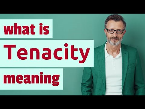 Tenacity | Definition of tenacity