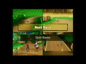 Mario Kart Wii 4-player Splitscreen (12/25/2012) 32 Races!