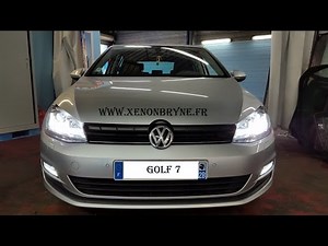 Pose kit xenon h7 sur vw golf 7 + antibrouillard LED