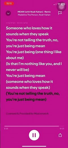 MEAN! ~ Madeline The Person, Noah Kahan || #spotify #songlyrics #lyrics #audio #lyricsaudio ||