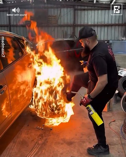 1.2M views · 1.1K reactions | Fire Testing Cars Before Doing Fiery Burnouts! | Fossbytes | Facebook