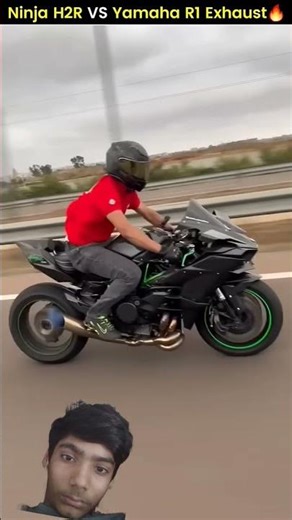 Kawasaki ninja H2R VS Yamaha R1 in Exhaust sound 🥵.