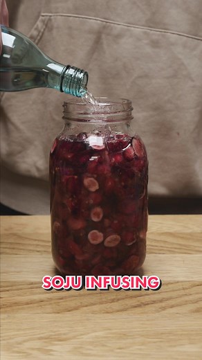 These were dangerously delicious! Don’t throw away the leftover fruits though! I added them to vodka to keep “cold” infusing #tiktokfood #food #foodtok #soju #cranberry #christmas #christmasdrinks