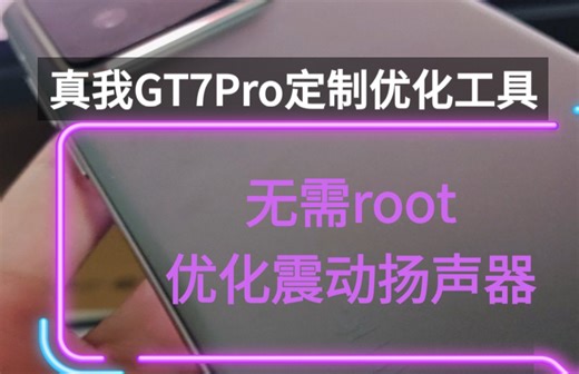 全网首发！真我GT7Pro定制优化工具！无需root，优化震动扬声器，删除温控，ColorOS全机型可用！