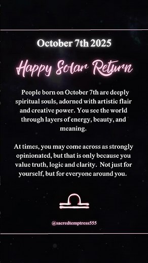 On The Sacred Day of October 7th 2025, a Beautiful Soul was Born 💫🌸