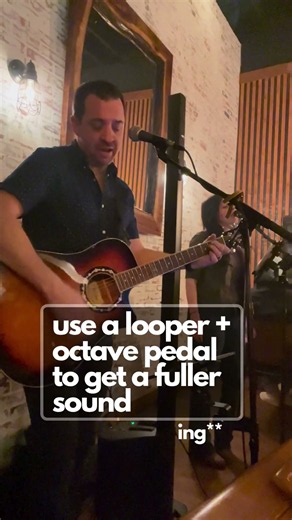 A looper + octave pedal is huge for solo shows — quick loops and rhythm from one guitar.