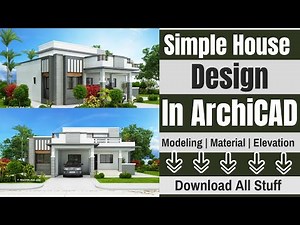 Simple House Design in ArchiCAD | Complete House Tutorial in ArchiCAD Software