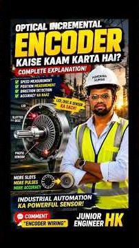 Optical Incremental Encoder Kaise Kaam Karta Hai? | Working Principle Explained | #shorts #encoder