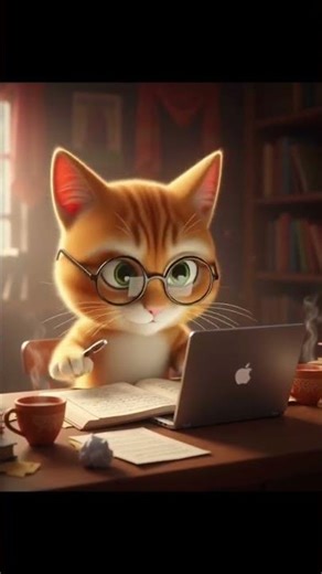 scammer cat got tried hard but turns good #cartoon #cat #catlaughs