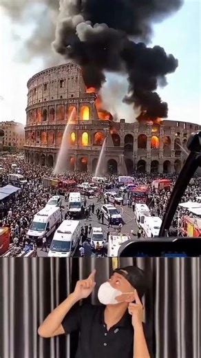 A giant building caught fire, hopefully there were no casualties.