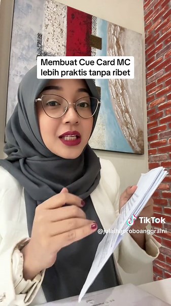 Tutorial Membuat Cue Card MC Praktis dan Mudah