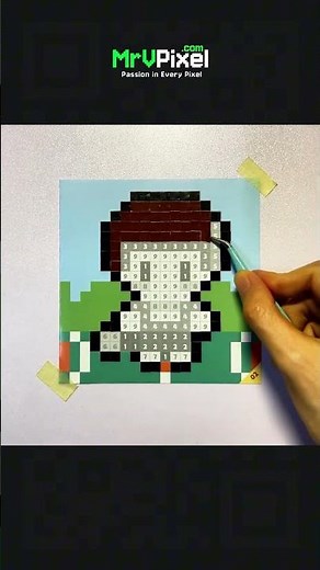Building an 8-Bit Video Game Character | Fun Retro Pixel Art Mosaic & DIY Craft ASMR