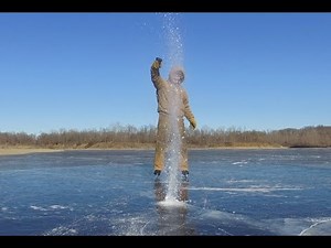 Spinning 9mm Bullet on Ice with Slow Motion