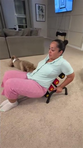 Mini inversion table stretching that back out!! #homeworkout #backpainrelief