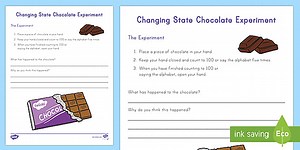 Second Grade Changing States of Matter: Chocolate Experiment