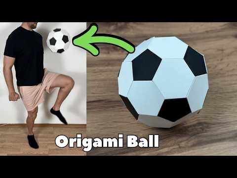 Origami Football Soccer Ball Tutorial ⚽ | How to Make Football Ball From Paper and How to Juggle it?