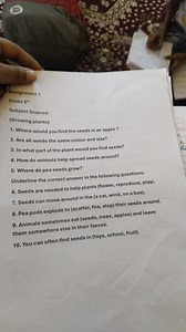Assignment 1 - Science (Growing Plants) - Class 5Where would ... | Filo