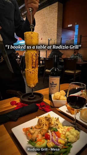 Some people do cards, flowers and feelings. I booked us a table at Rodizio Grill - because our love language is unlimited grilled meats, sides, and never flipping the cue to red. Reserve the gift your valentine really wants: https://bit.ly/3YOgVca #mesazrestaurants #mesaaz #phoenixaz #phoenixrestaurants #eastvalleyphoenix #gilbertaz #chandleraz #phoenixevents | Rodizio Grill - Mesa - Dana Park