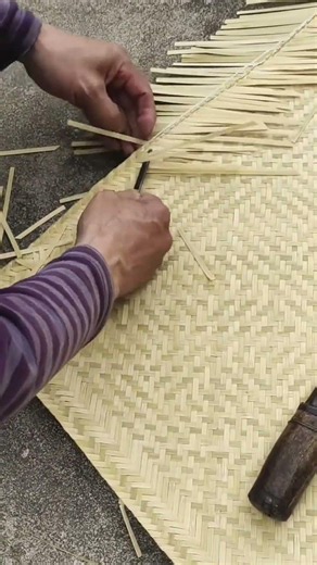 Weaving bamboo by hand from start to finish.#bamboo #handmade #craft #satisfying #fyp #viral #shorts