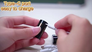 Rechargeable Lithium D Batteries with 4 in 1 USB-C Charge Cable,4 Pack D Cell Li-ion Battries,LR20 1.5V D Size Cell Battery Replacement 12000mWh for Floodlight Toys(4 Pcs)