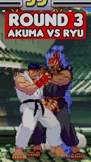 Dark Noob on Instagram: "Round 3: Akuma (SA3) VS Ryu (SA3) 🕹️ ⚔️ Street Fighter III: 3rd Strike - Fight for the Future (Arcade/1999) 👾 Made by me — Dark Noob ➡️ Want more videos like this? Watch my full gameplay videos on my bio/profile and Youtube Channel. #streetfighter #streetfighter3rdstrike #sf3 #akuma #ryu #arcade #fightinggames #retrogaming #tas #toolassisted"