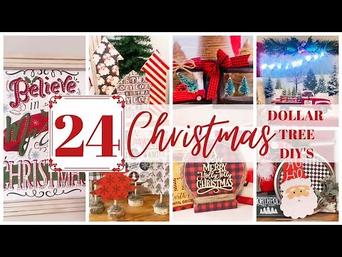 24 CHRISTMAS DOLLAR TREE DIYS | DOLLAR TREE CHRISTMAS DIYS | BEGINNER CHRISTMAS CRAFTS | CHRISTMAS