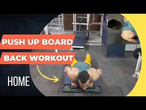 PUSH UP BOARD BACK WORKOUT at Home #pushups