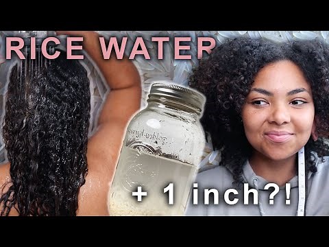 I Tried Rice Water On My Curly Hair For 1 Month | Results & Experience