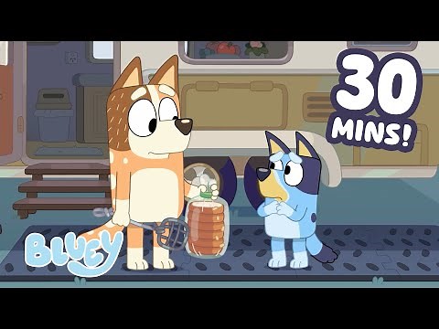 Jean-Luc Leaves Camp Early 😢 🏕️ | Camping + 30 MINUTE Compilation of Bluey Moments 💙 ✨ | Bluey