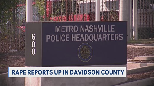 Reports of rape up in Davidson County, TN up compared to this same time last year