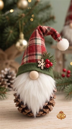 DIY Pinecone Christmas Gnome 🎅 Easy Holiday Craft!