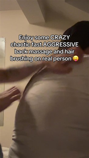 Hope you like my crazy chaotic fast aggressive back scratching back massage and hair play with hair brushing on a real person 🫶#chaoticasmr #hairbrushingasmr #asmrmassage #aggressivemassage #realpersonasmr