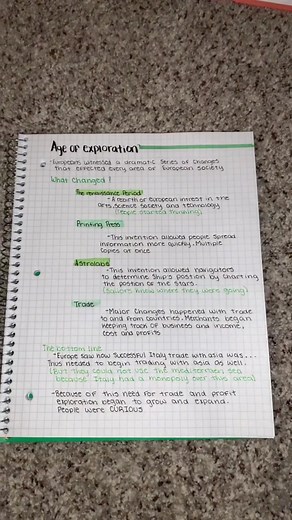 Green Themed Notes for School