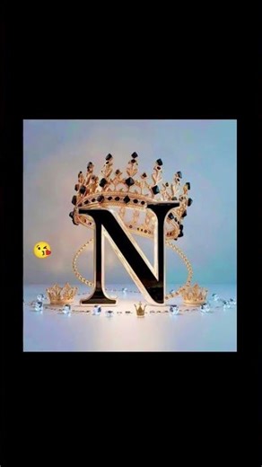 Royal Letter N Crown DP | Luxury Alphabet N Crown Logo Image