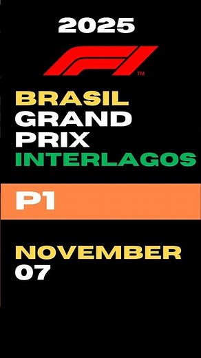 🔴 2025 Formula 1 Brasil: F1 | P1 Results 2025 Brasil Grand Prix | #BrasilGP, #F1, #InterlagosCircuit