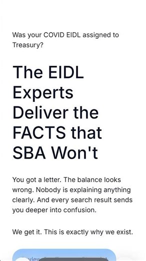 Our New Landing Page | EIDL at Treasury