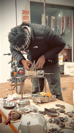 SPLENDOR BS4 ENGINE GEAR SETTING 💯⚙️ #mechanic #automobile #new #therahulabbash