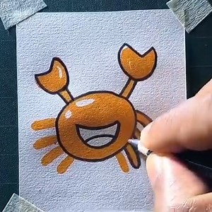 How to draw a crab | All About Art