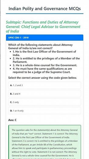 Functions and Duties of Attorney General: Chief Legal Advisor to Government of India