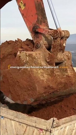 Hitachi Excavator Loading Overburden On Trucks!