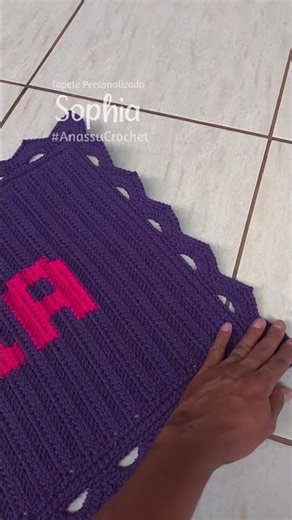 SOPHIA - Tapete Personalizado com Nome | Técnica Fio Conduzido | Bico Arcos 🧶